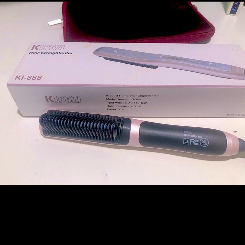 Hair straightening brush-Kipozi